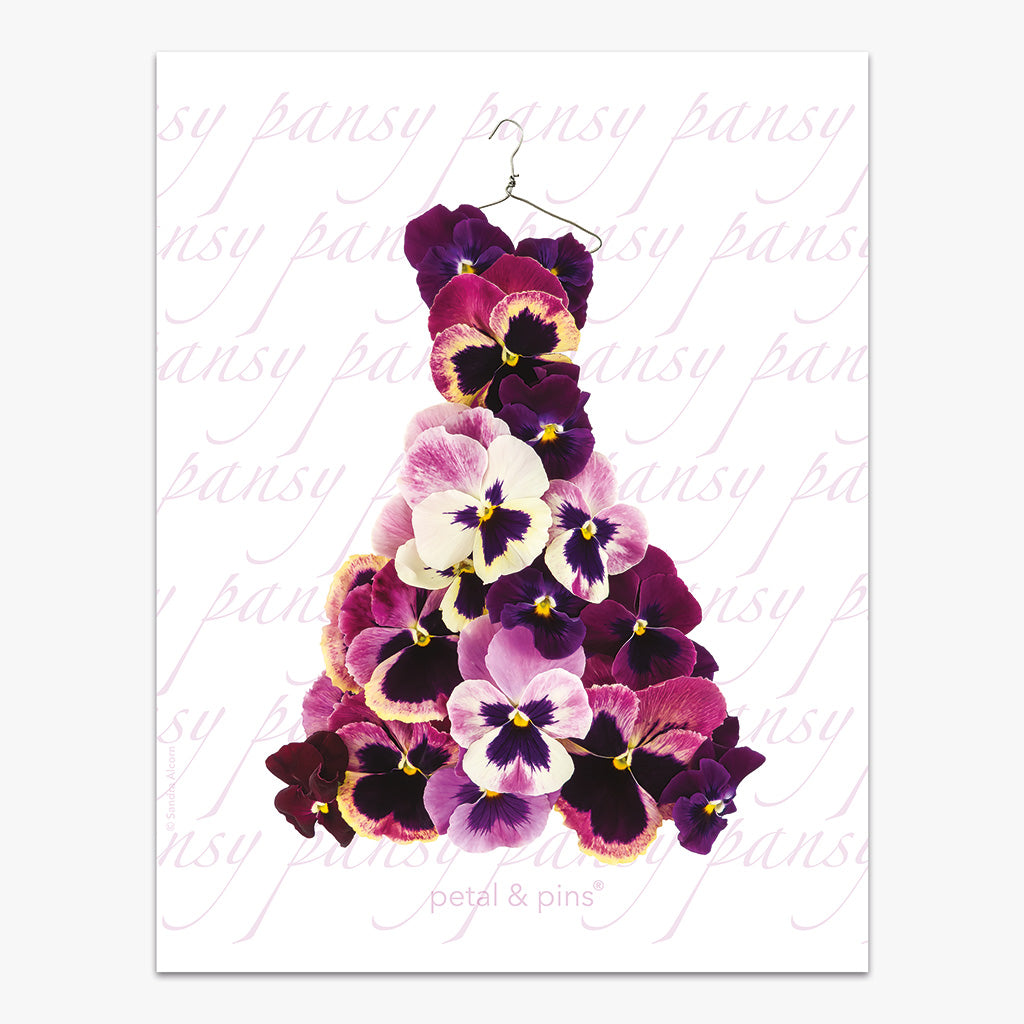 pansy gown linen tea towel by petal & pins
