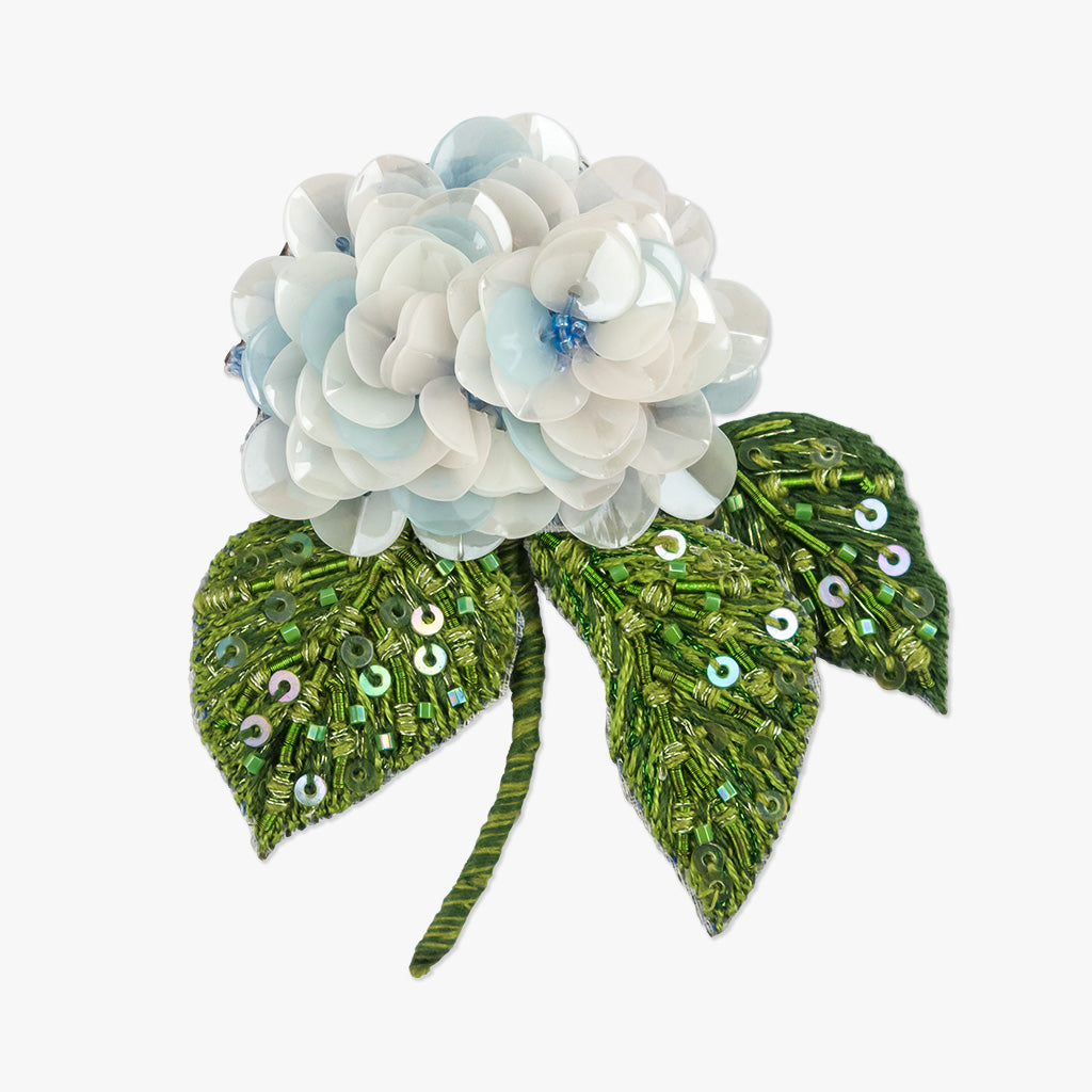 blooming hydrangea brooch by trovelore