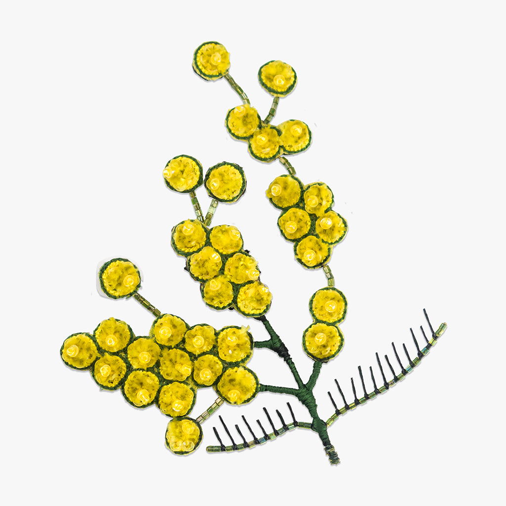 mimosa brooch by trovelore