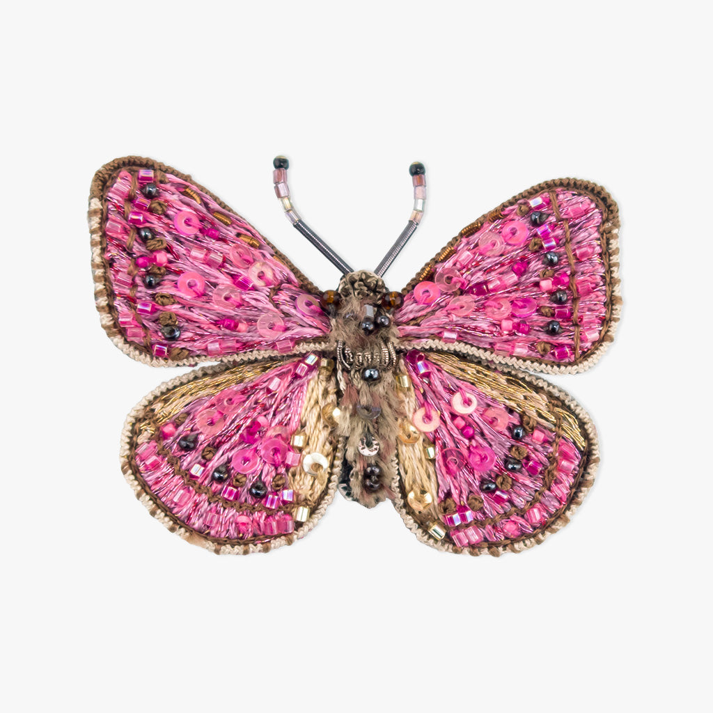 spotted tree butterfly embellished brooch pin by trovelore