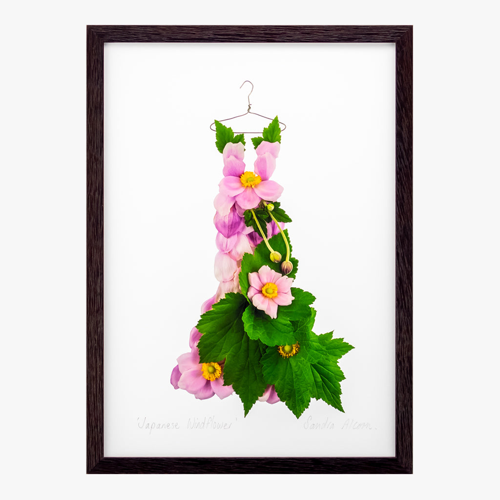 Japanese windflower dress art print by petal & pins