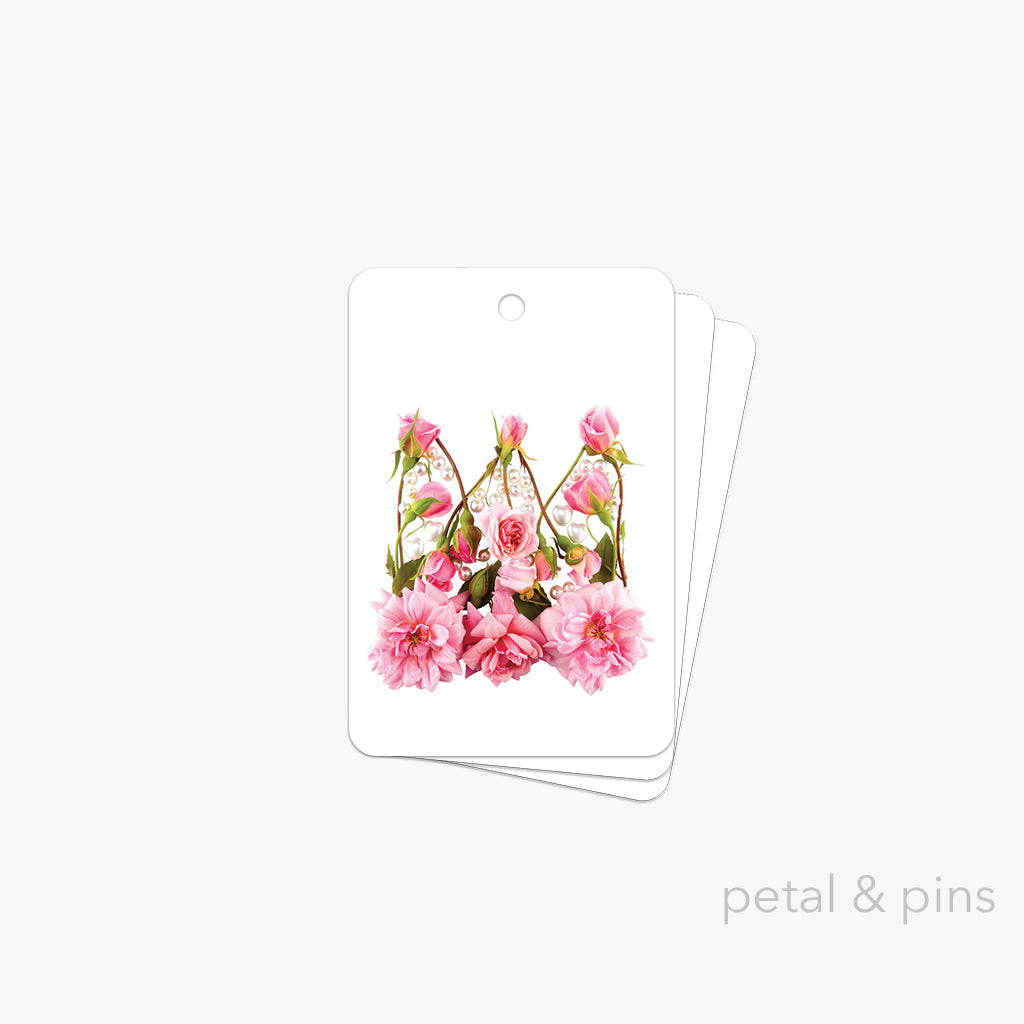 princess crown gift tag pack of 3 by petal & pins