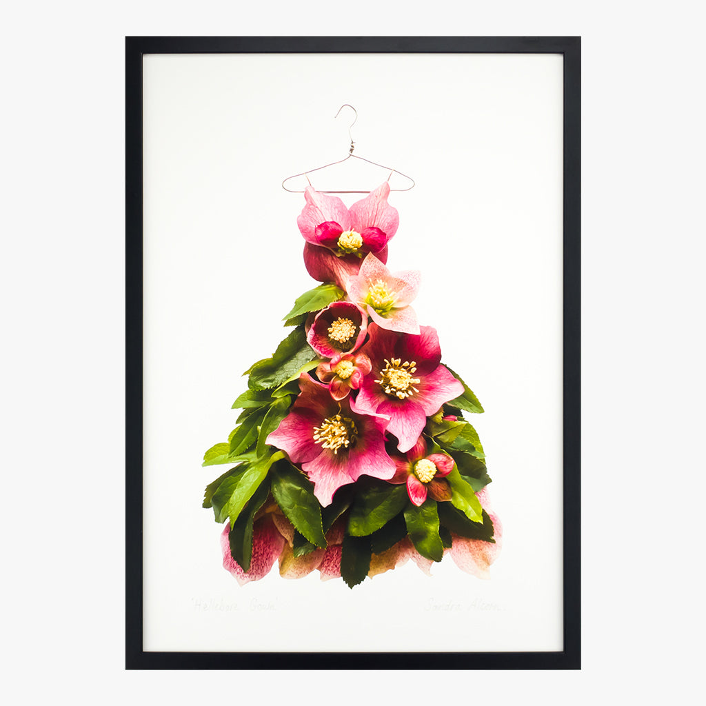 hellebore gown giclée art print from the garden fairy's wardrobe by petal & pins