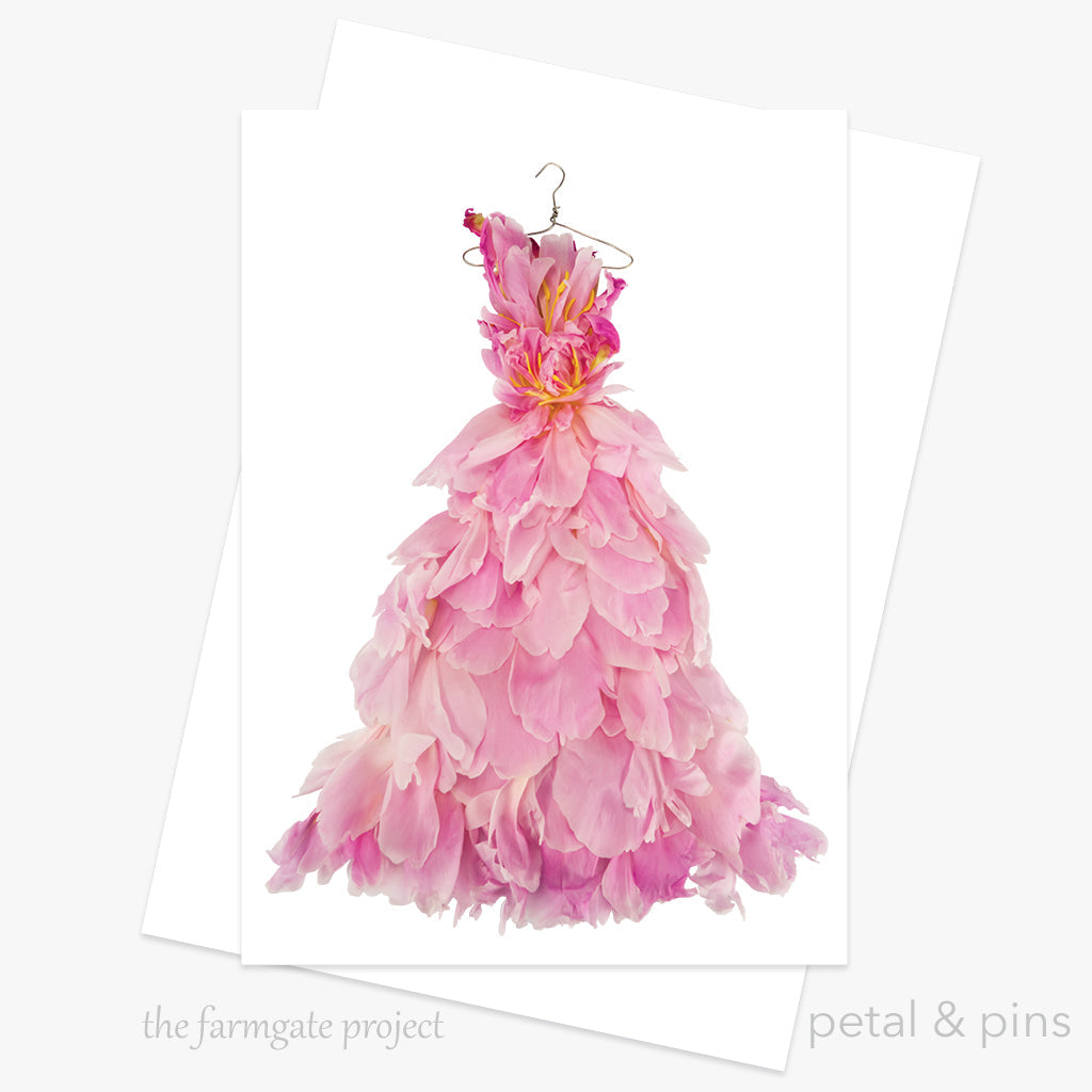 peony ballgown card from the Farmgate collection by petal & pins