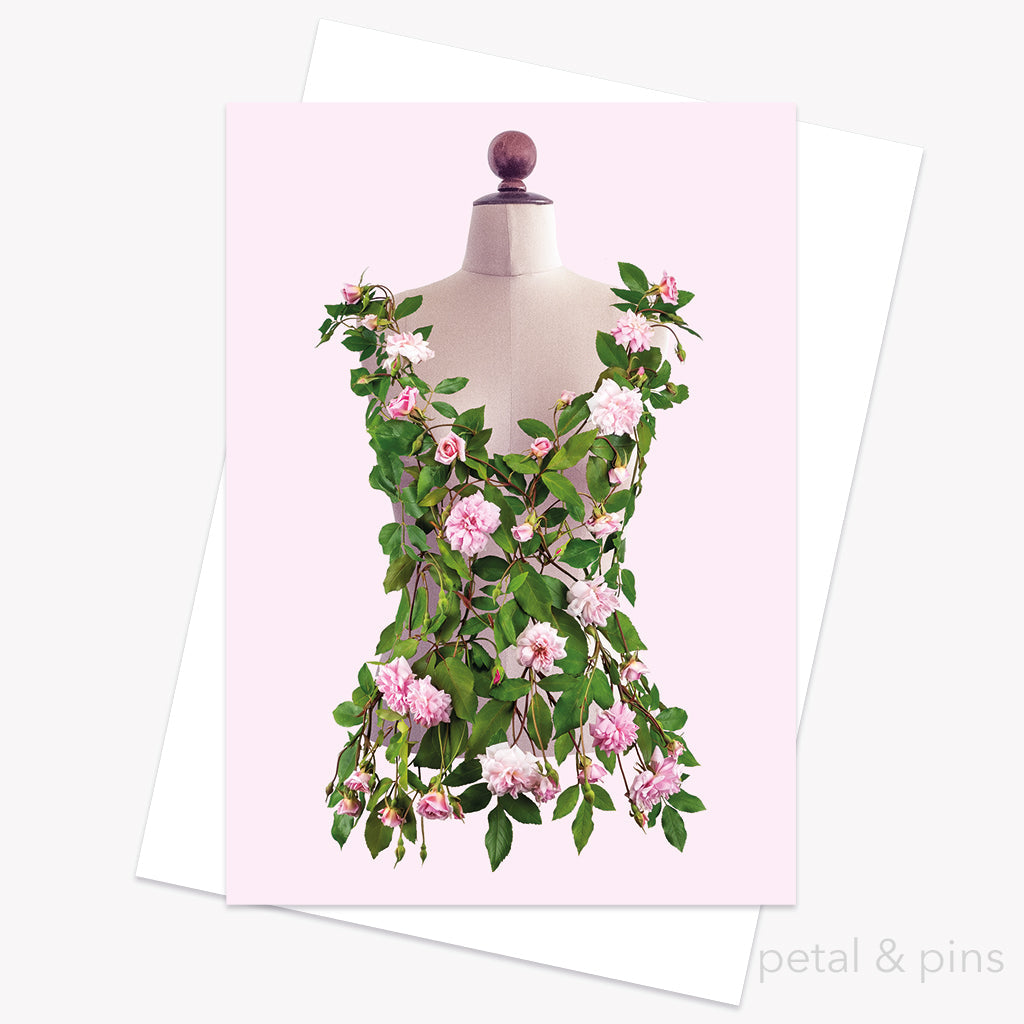 rose bodice card from the fairytale collection by petal & pins