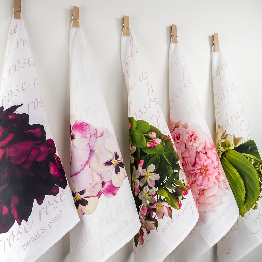 pure linen tea towels by petal & pins