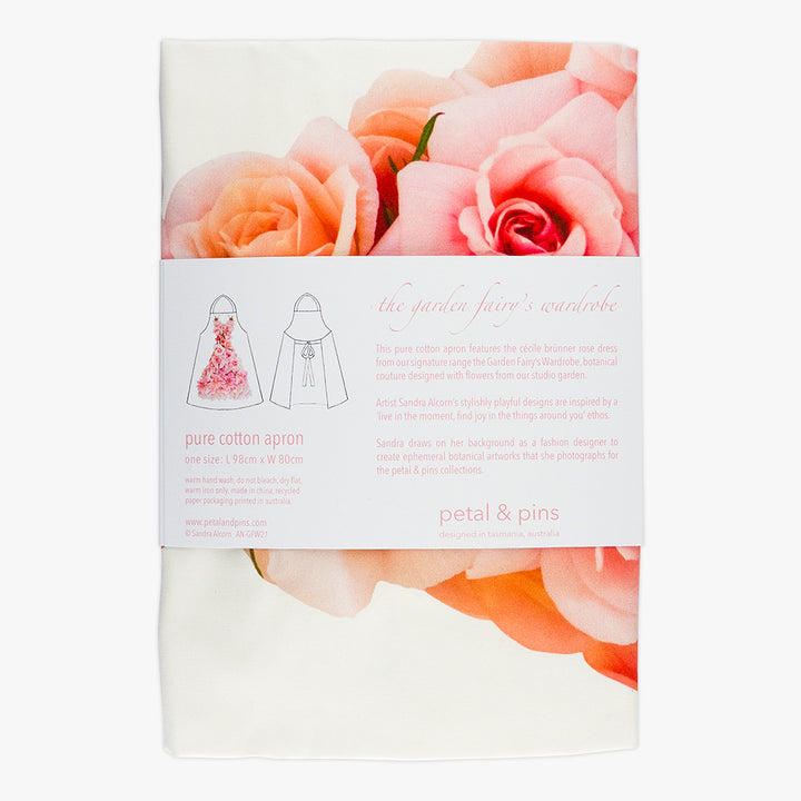 cécile brünner rose apron by petal & pins - folded with belly band (back)