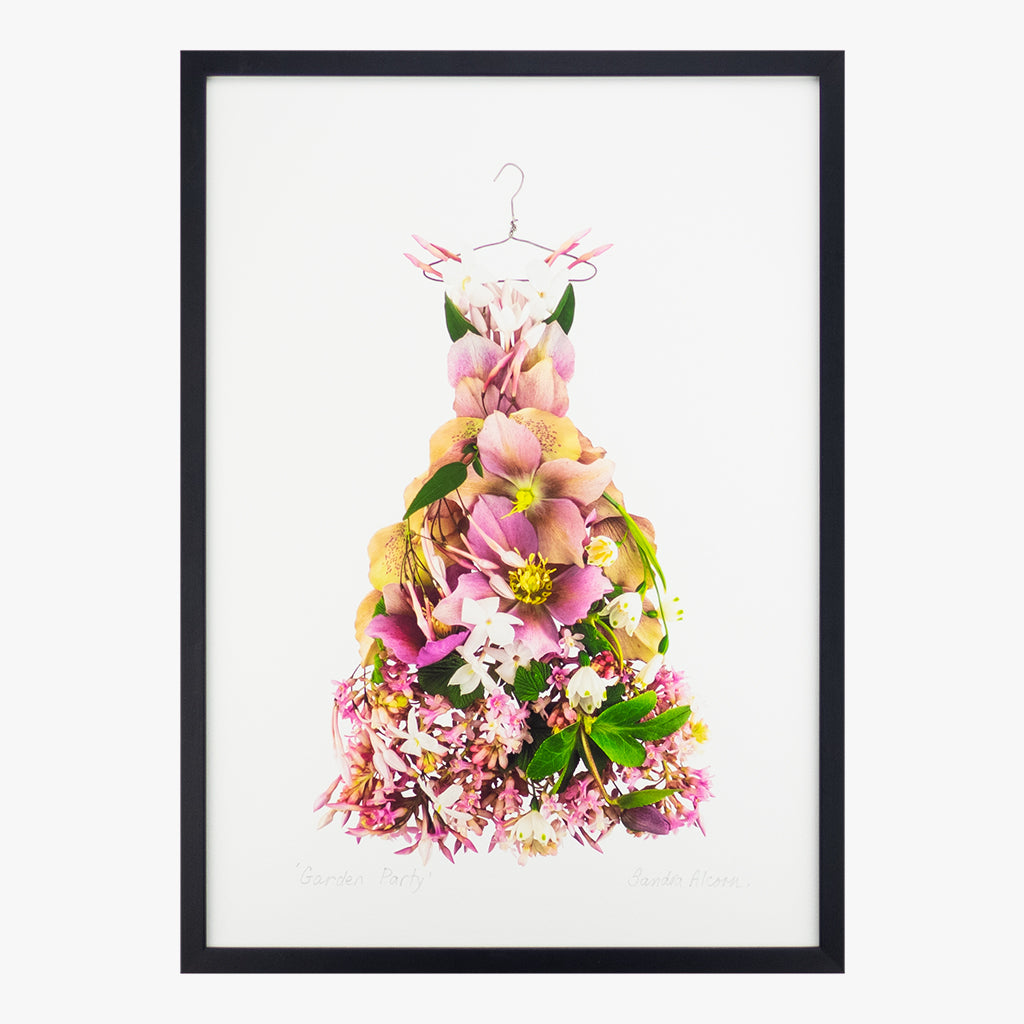garden party dress art print by petal & pins