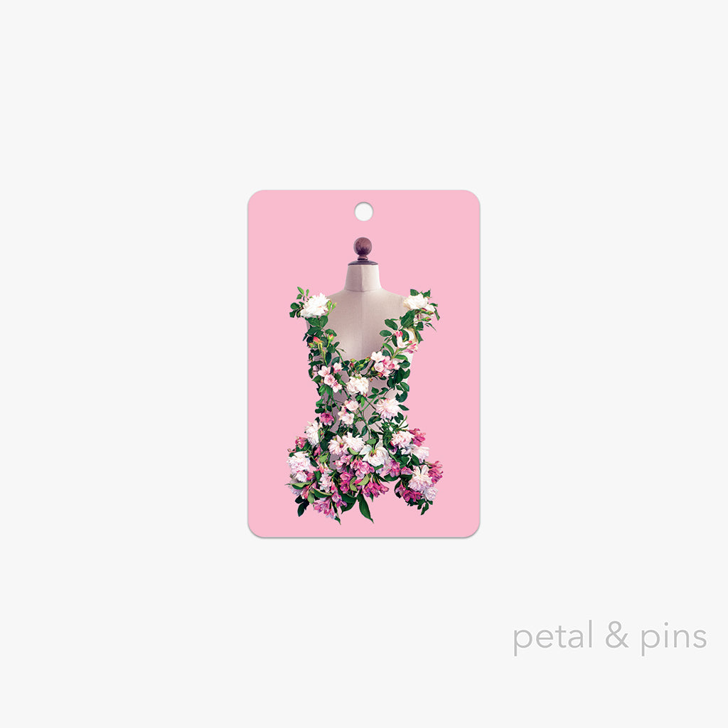 rose & beauty bush bodice gift tag by petal & pins