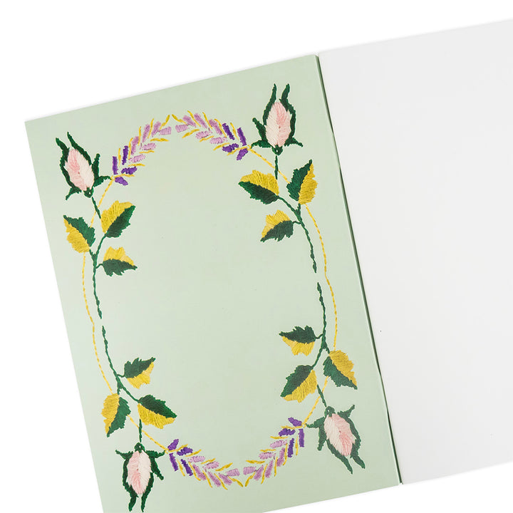butterfly garland notebook - pistachio
