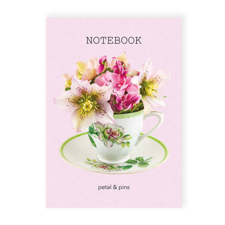 vintage teacup notebook - rosewater