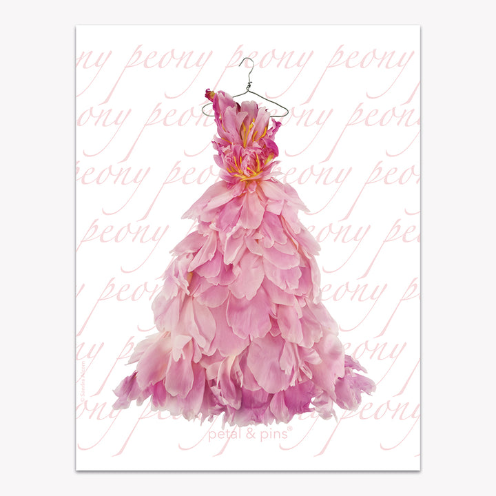 peony ballgown linen tea towel by petal & pins