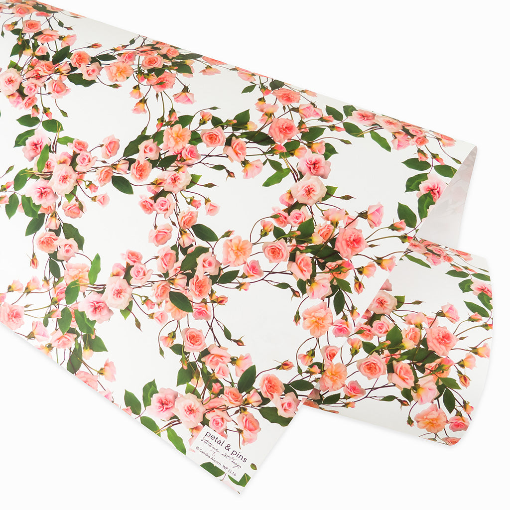 rose lattice wrapping paper from petal & pins
