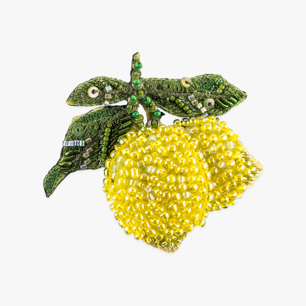 amalfi lemons embellished brooch pin by trovelore