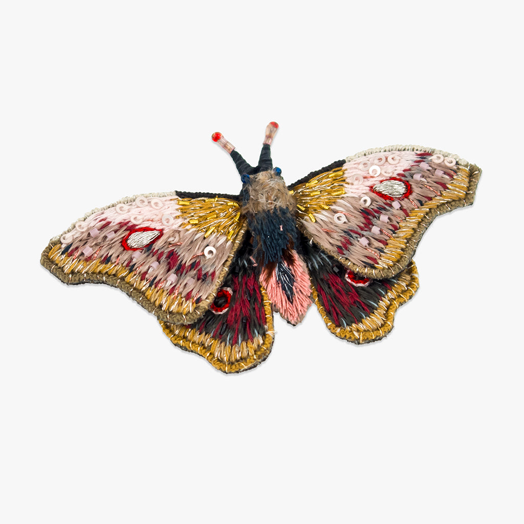 emperor mopane moth brooch by trovelore