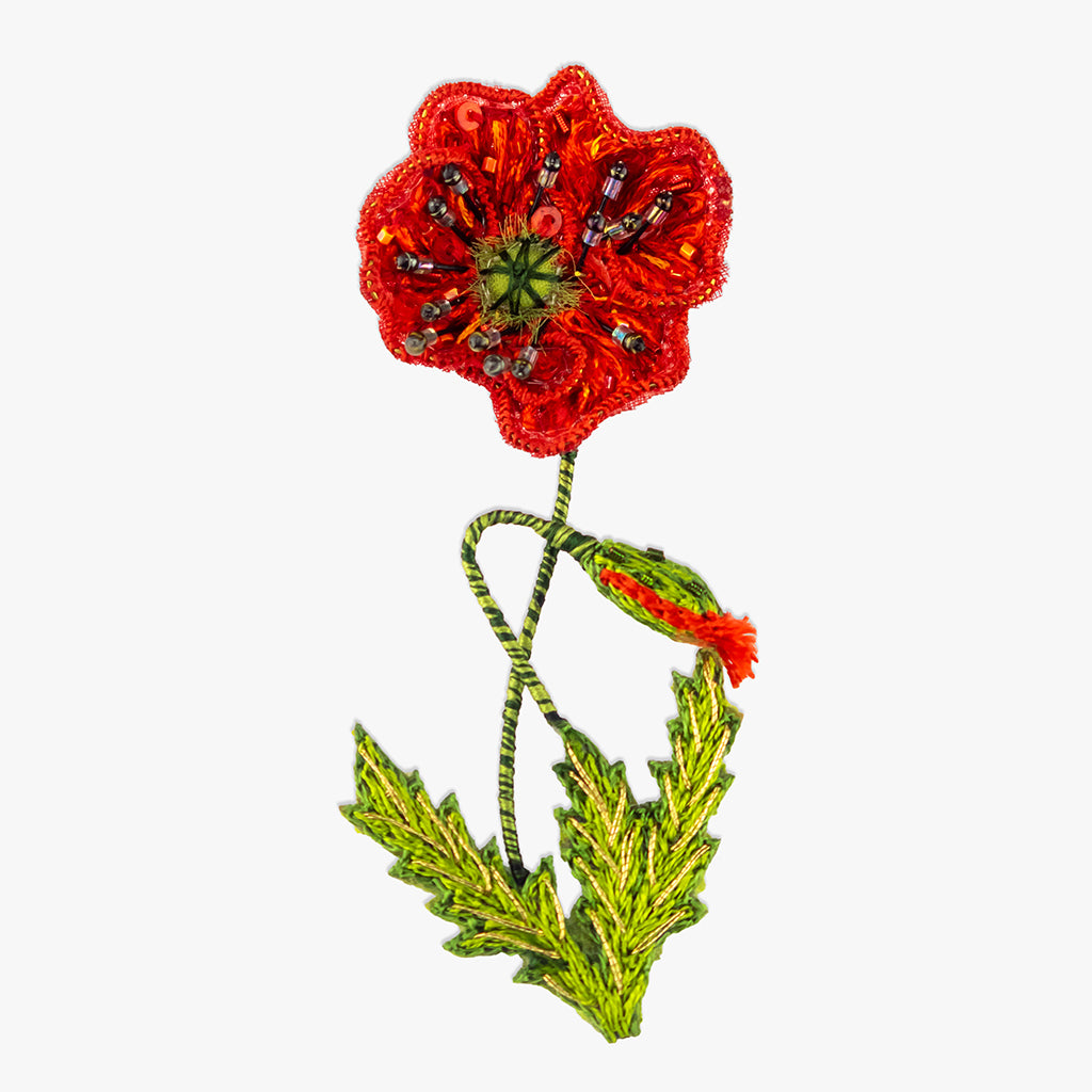 field poppy brooch by trovelore