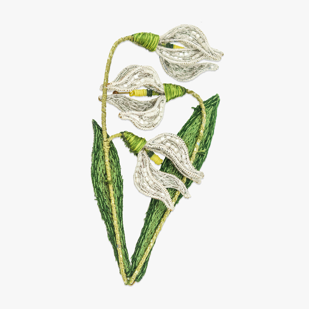 snowdrop flower brooch by trovelore