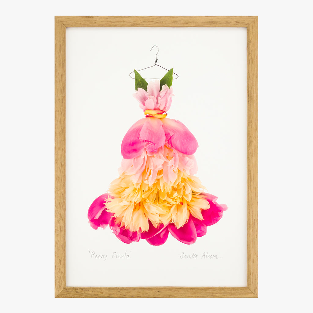 peony fiesta dress art print from the Farmgate Project by petal & pins