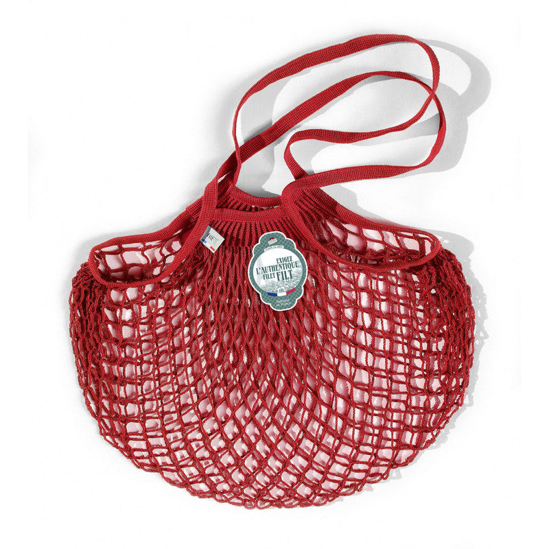 french cotton string bag - rouge