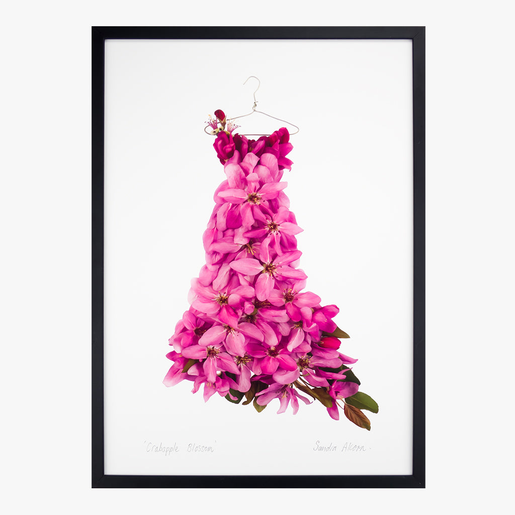 crabapple blossom dress art print by petal & pins