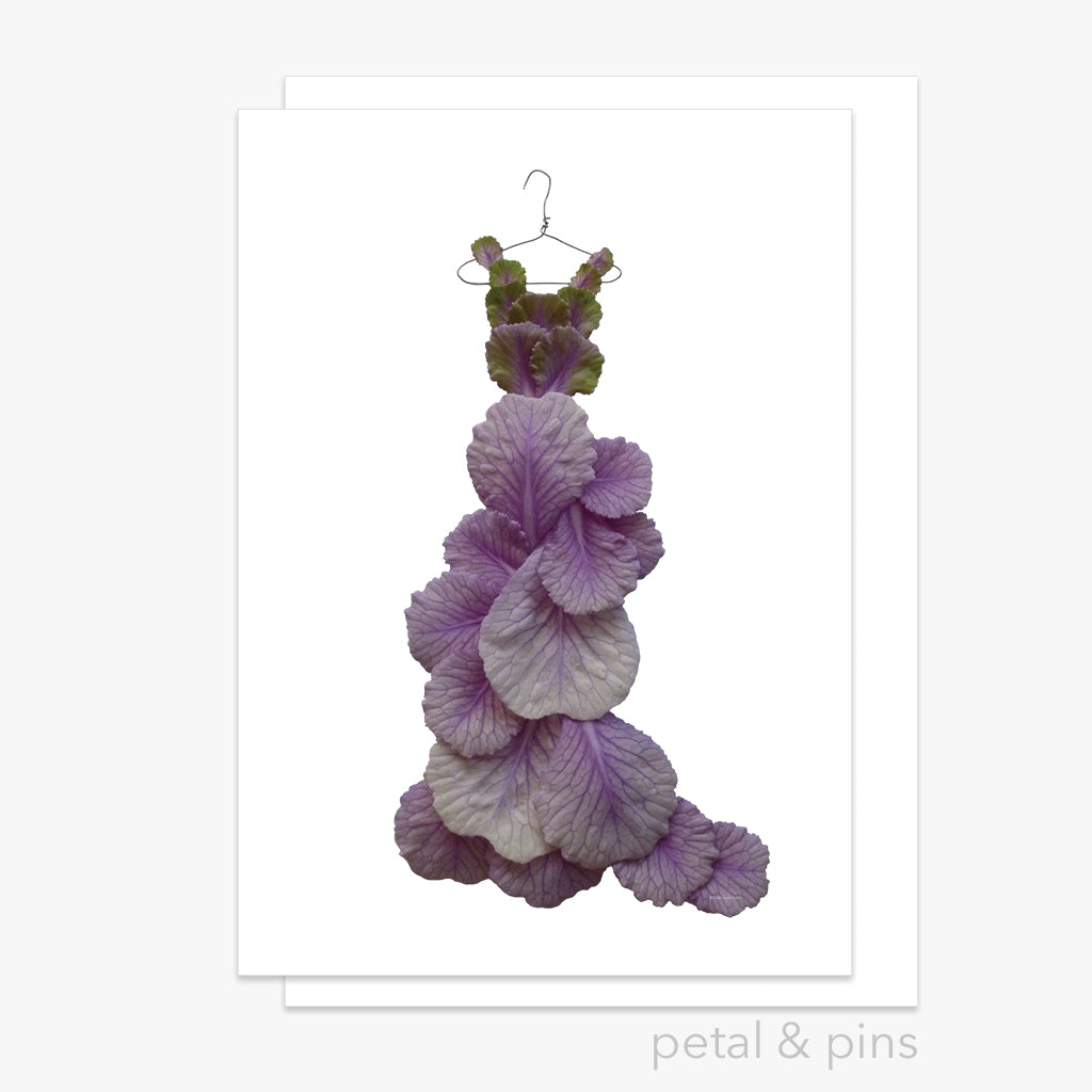 anniversary gown greeting card by petal & pins