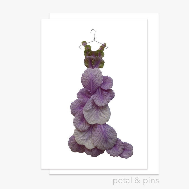 anniversary gown greeting card by petal & pins