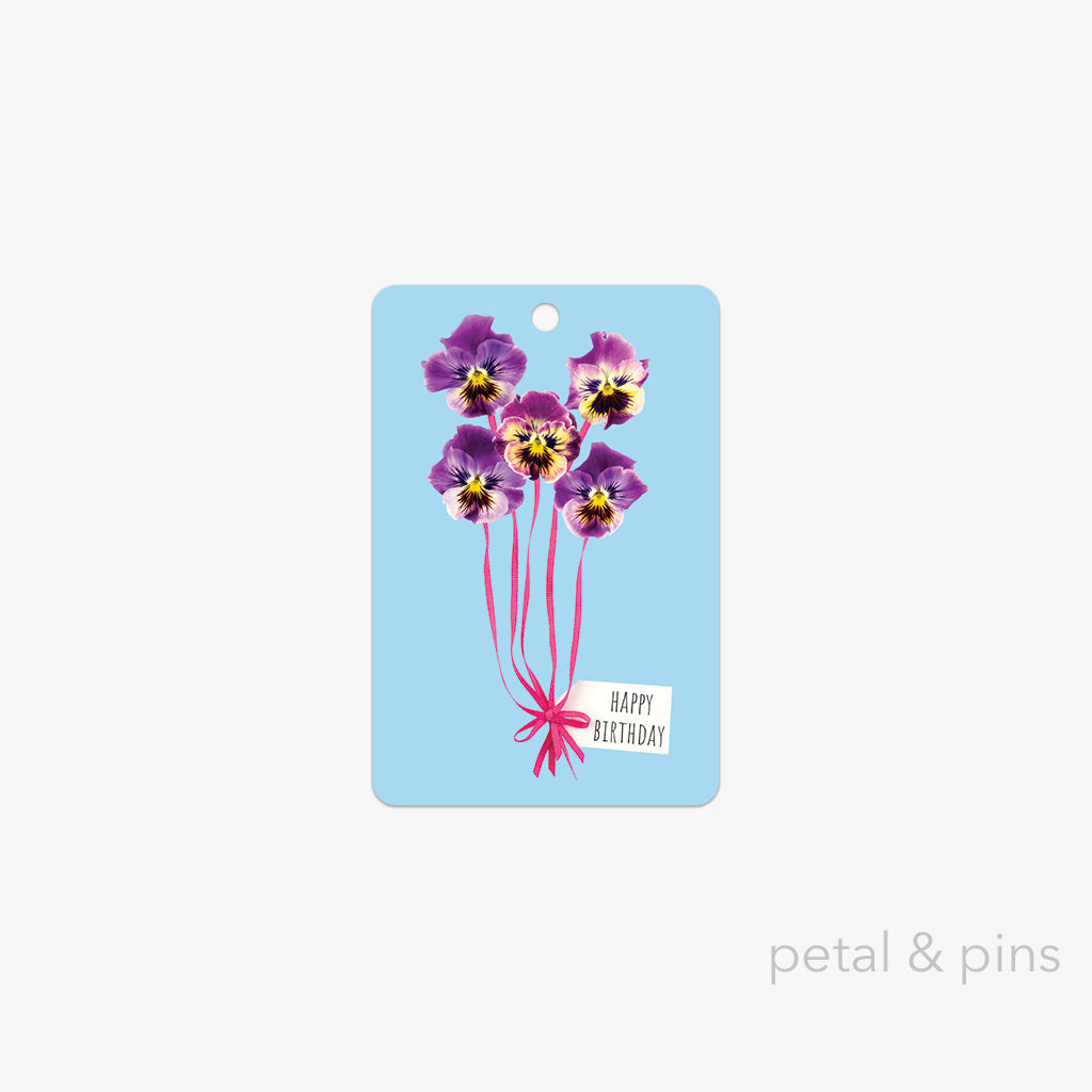 Birthday Balloons gift tag by petal & pins