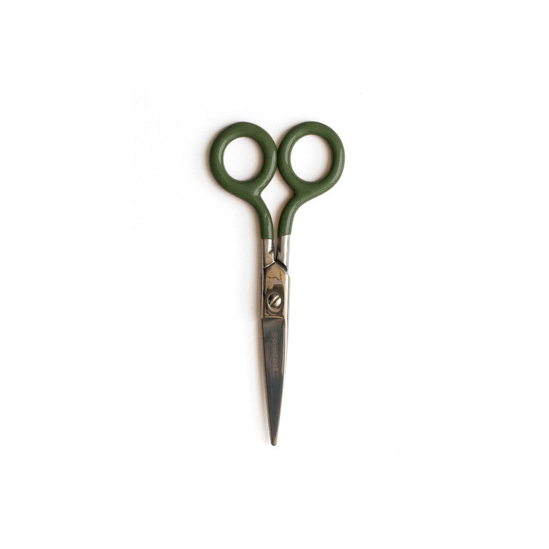 craft scissors - stainless steel with green pvc handles - penco