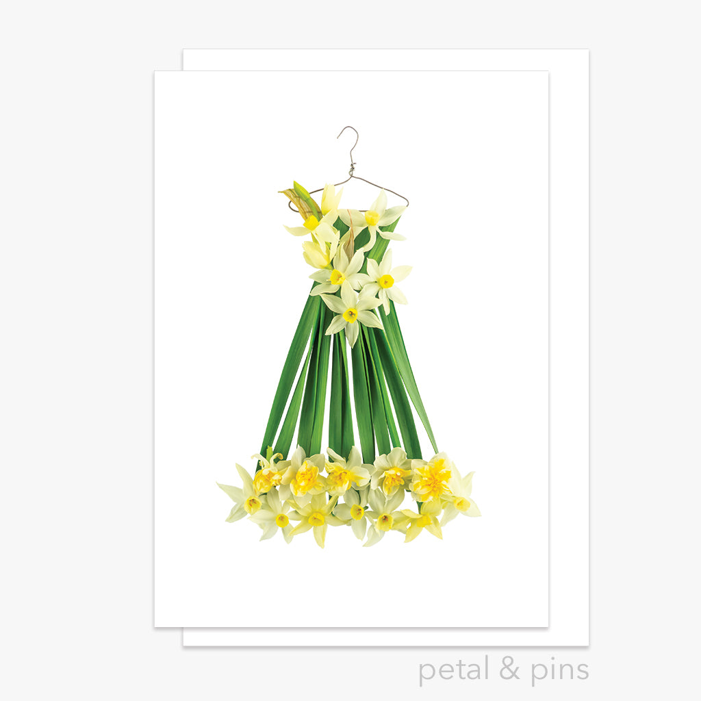 jonquil dress greeting card