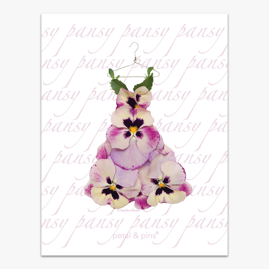 pansy dress tea towel by petal & pins