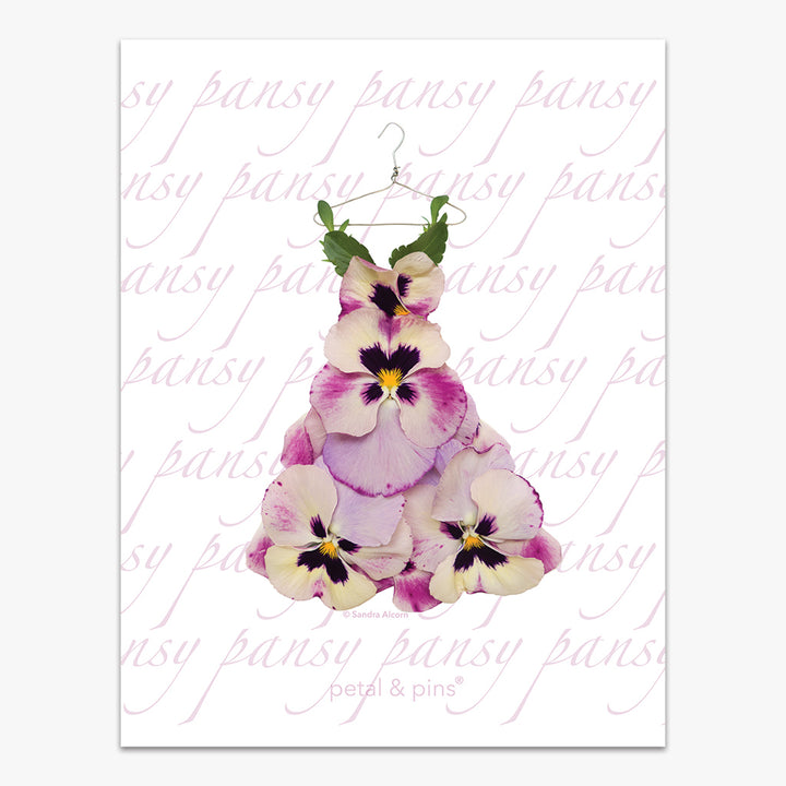 pansy dress tea towel by petal & pins