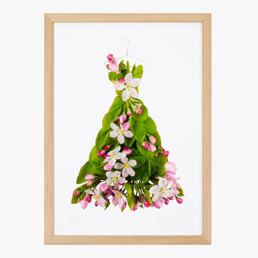 apple blossom dress art print by petal & pins