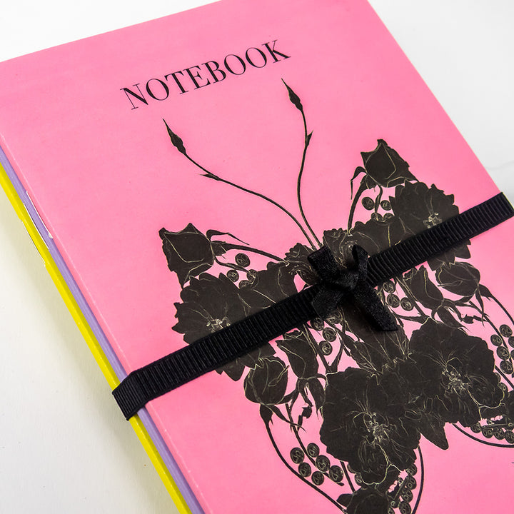 notebook trio gift bundle - butterfly noir - detail by petal & pins
