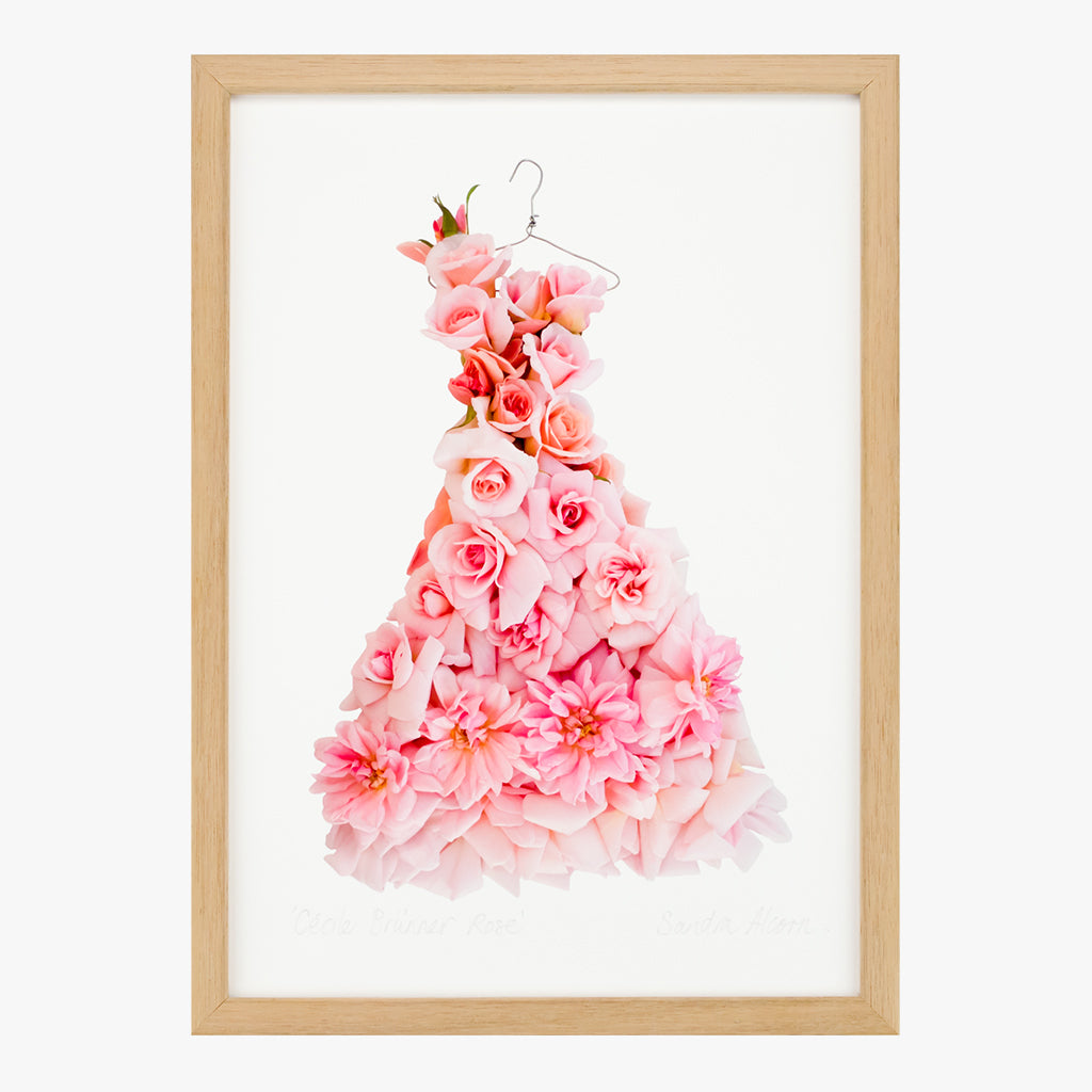 cécile brünner rose dress art print by petal & pins
