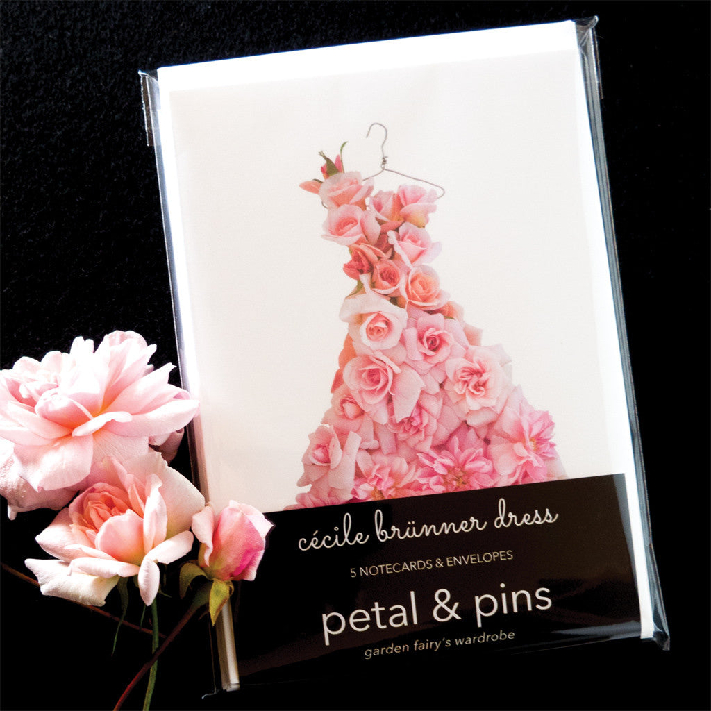 cécile brünner rose dress card set by petal & pins