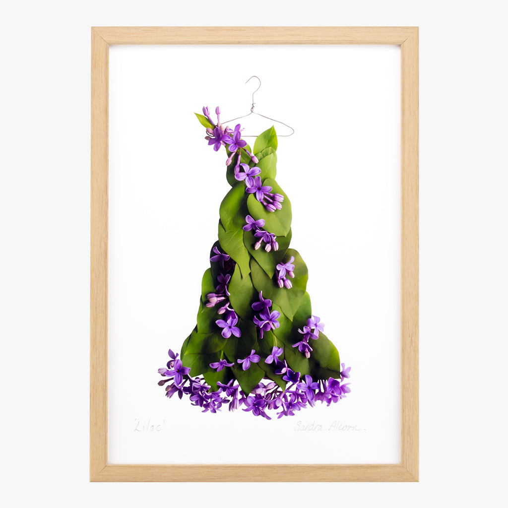 lilac dress art print by petal & pins