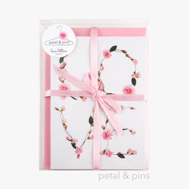 love letters box set of six greeting cards by petal & pins