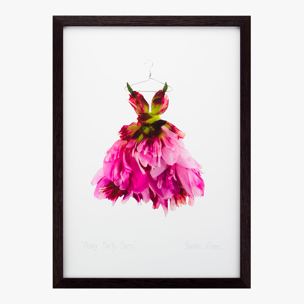 peony party dress art print by petal & pins