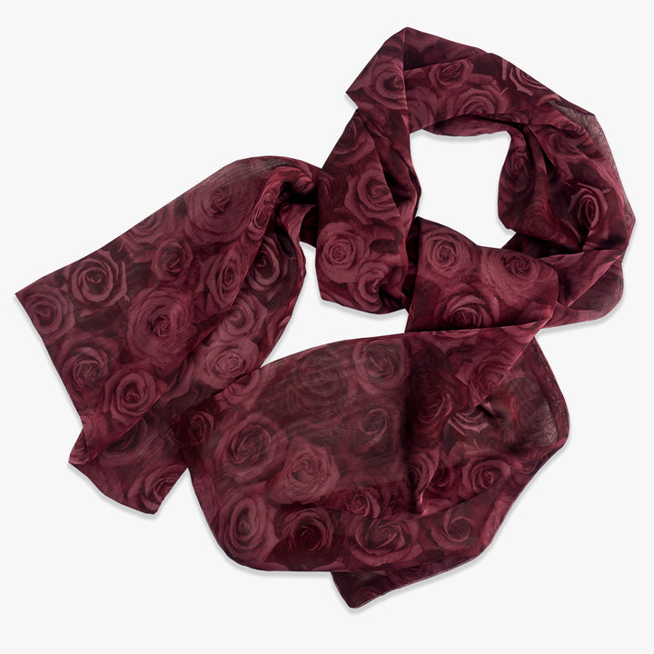 chiffon roses design scarf by petal & pins
