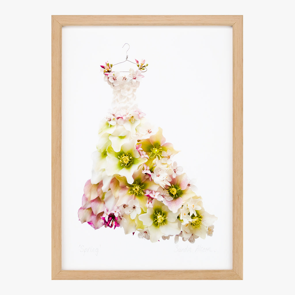 springtime dress art print by petal & pins